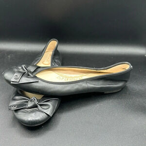 black leather Circus NY by Sam Edelman Connie ballet flats size 8